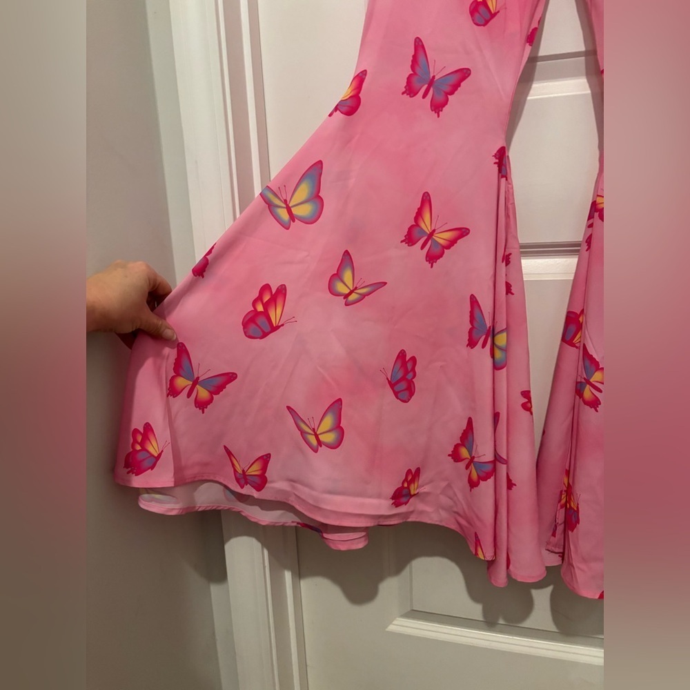 Dolls kill Sugar Thrills ULTRA WIDE leg Butterfly pants S SOLD OUT ONLINE! - Picture 2 of 6